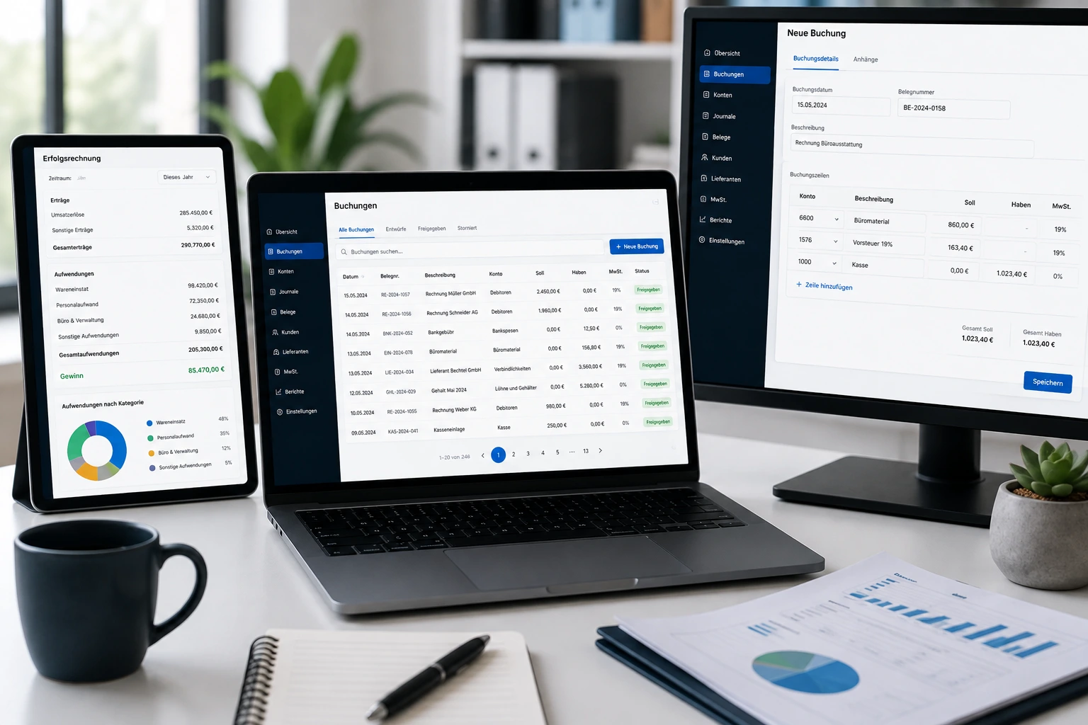 Vormelo Finanz- und Buchhaltungsdashboard